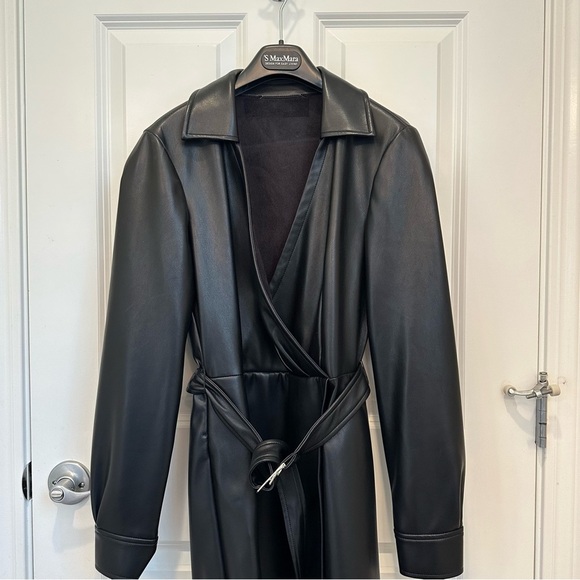 PennyBlack by Max Mara Label-cut ‘Riva’ Faux Leather Dress Size: small US4/6 - Picture 10 of 16